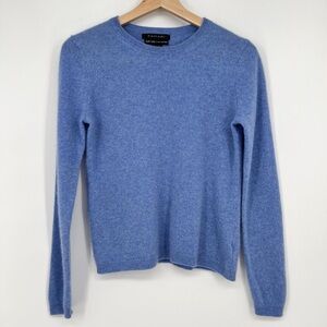Tahari 100% Cashmere Lux Sweater Sky Blue